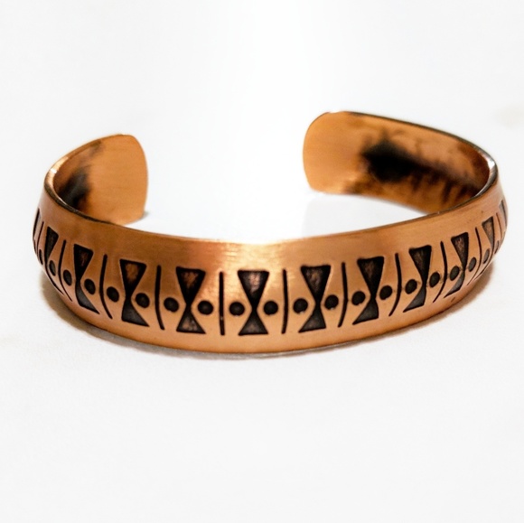 coppercraft  }}}  vintage copper cuff - Picture 2 of 7